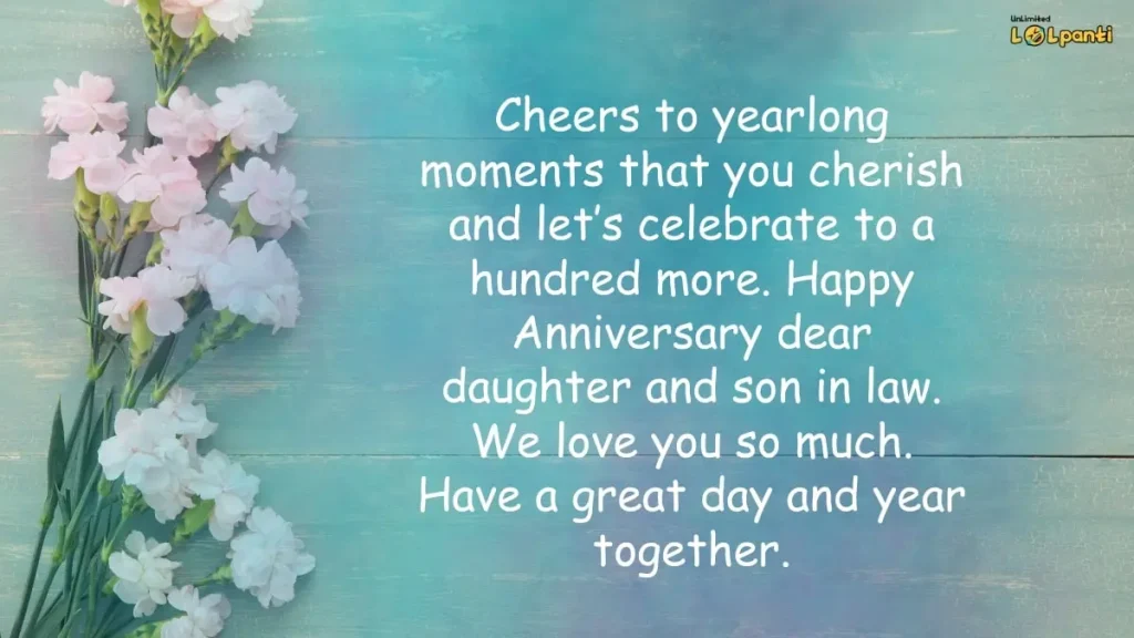 anniversary wishes for daughter and son in law