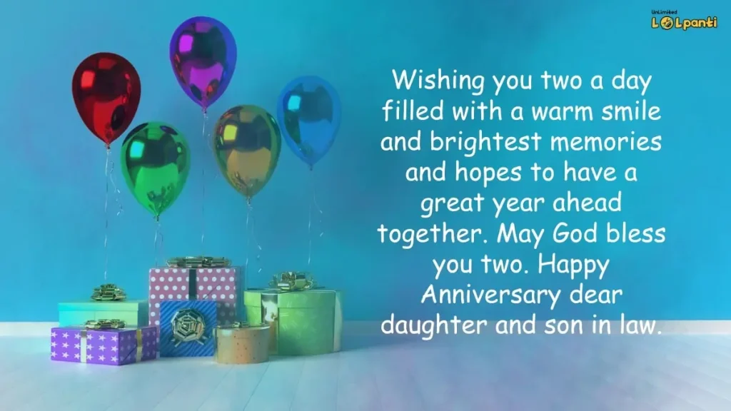 anniversary wishes for daughter and son in law