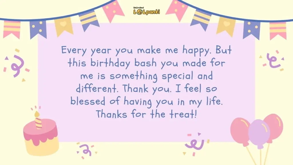thank you for birthday gift