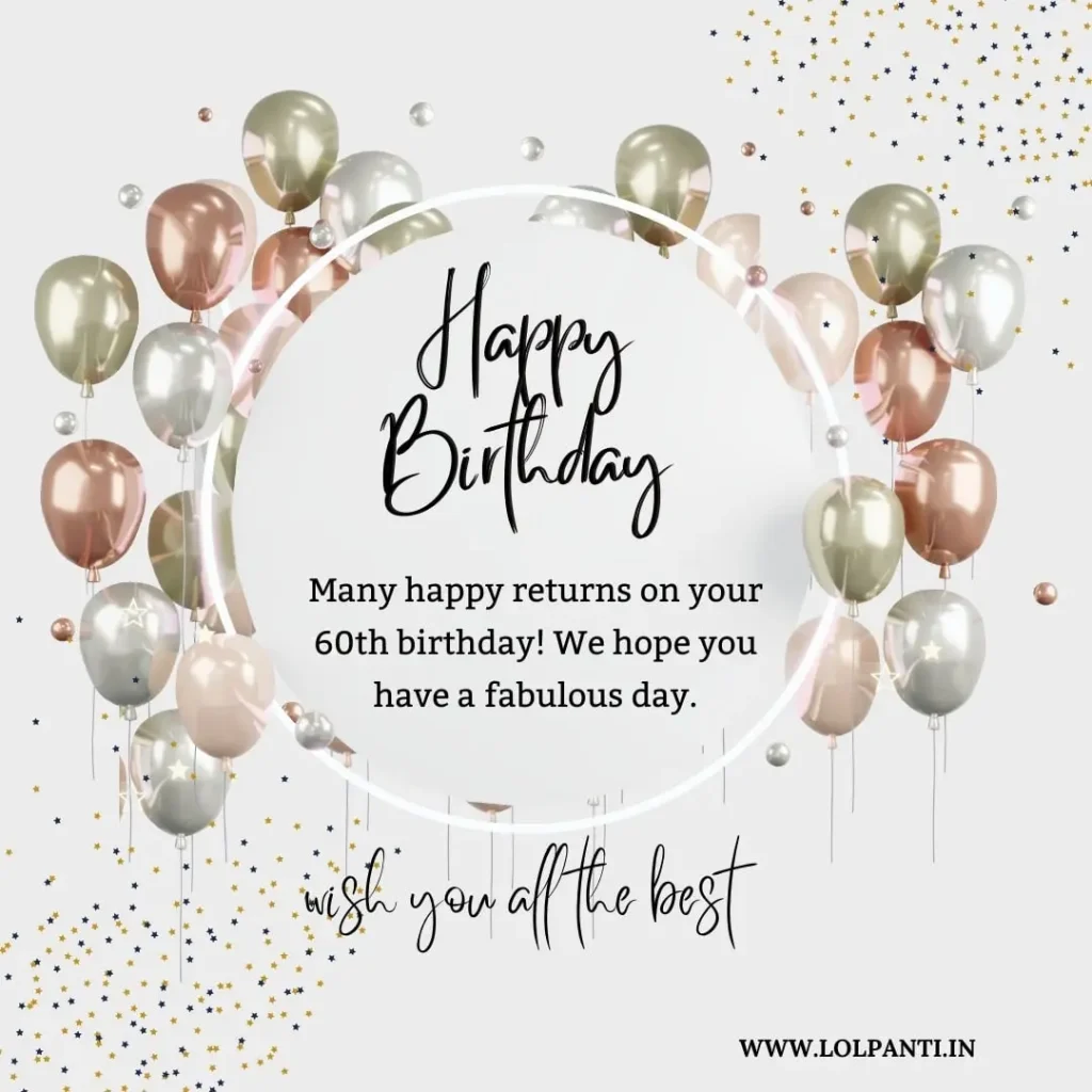 60th birthday sentiments