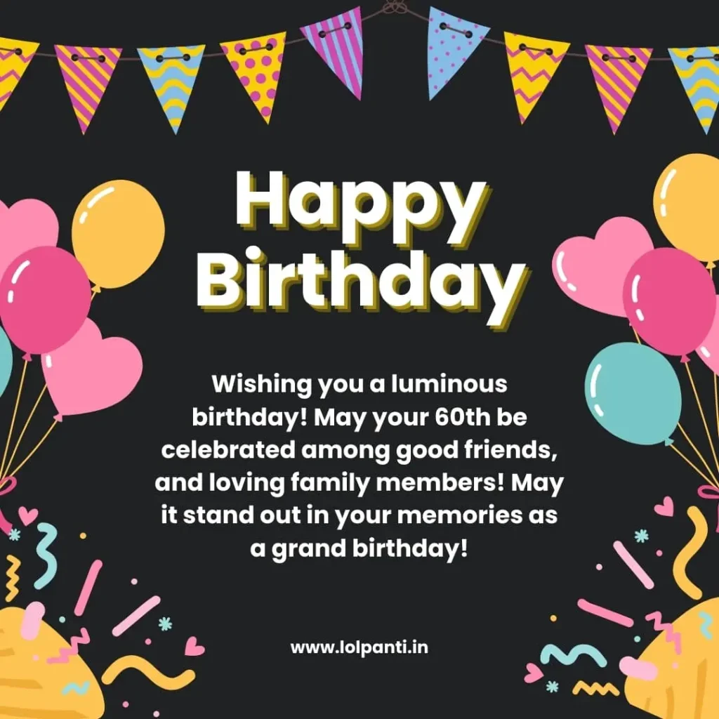 wish 60th birthday