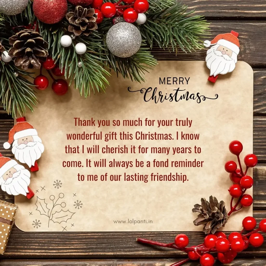 secret santa thank you note	