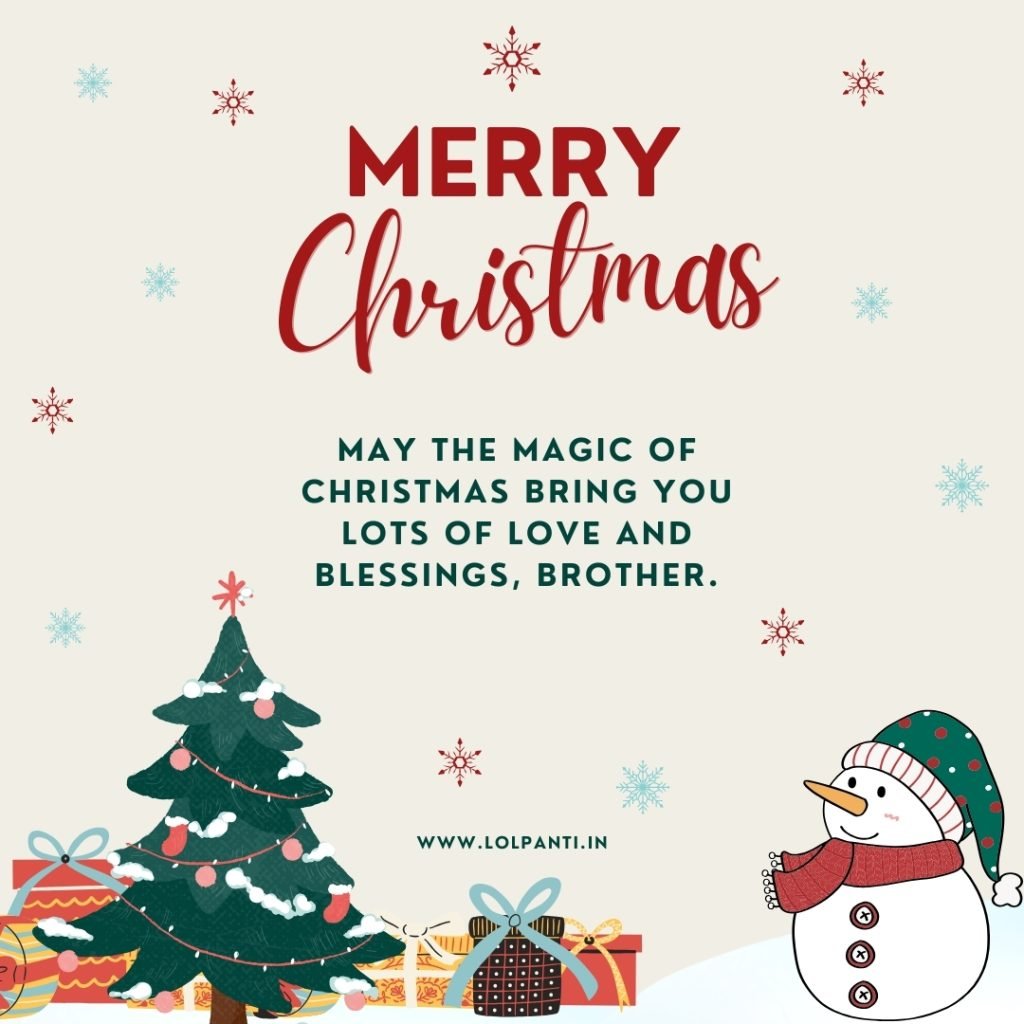 christmas card messages for brother