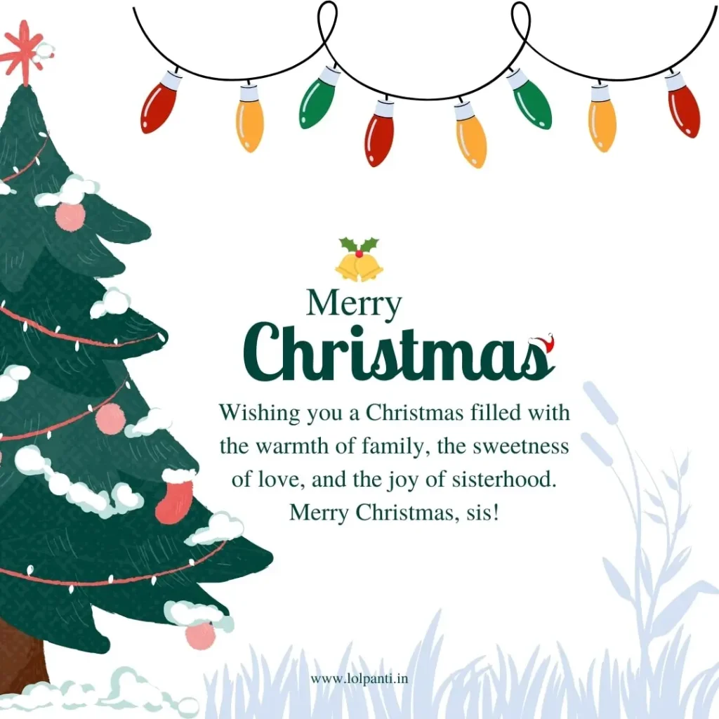 christmas wishes for sister image