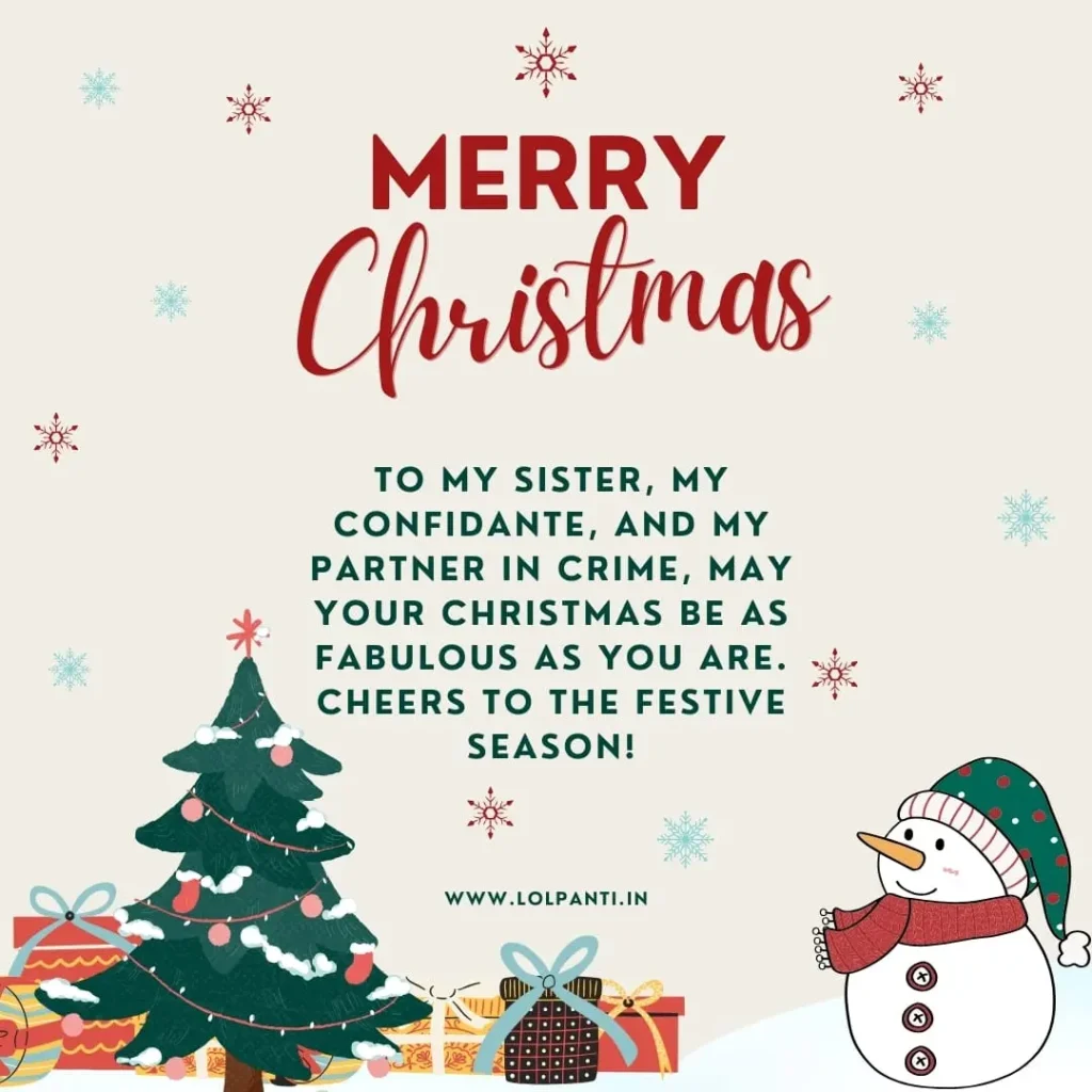 merry christmas dear sister