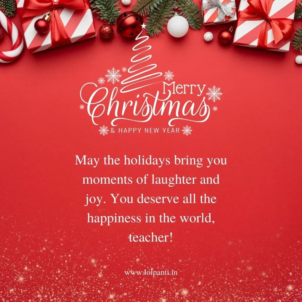 teacher merry christmas wishes