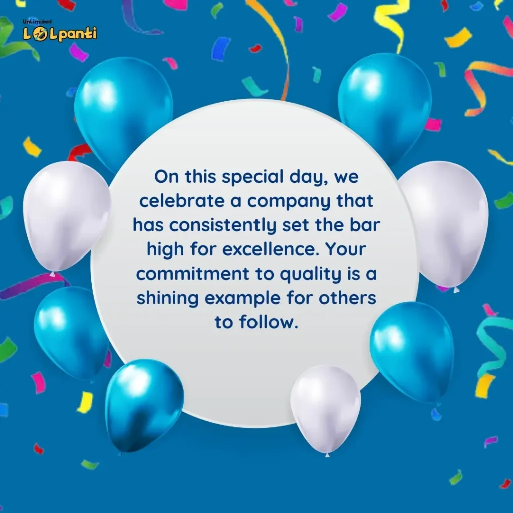 congratulation on new milestone of company