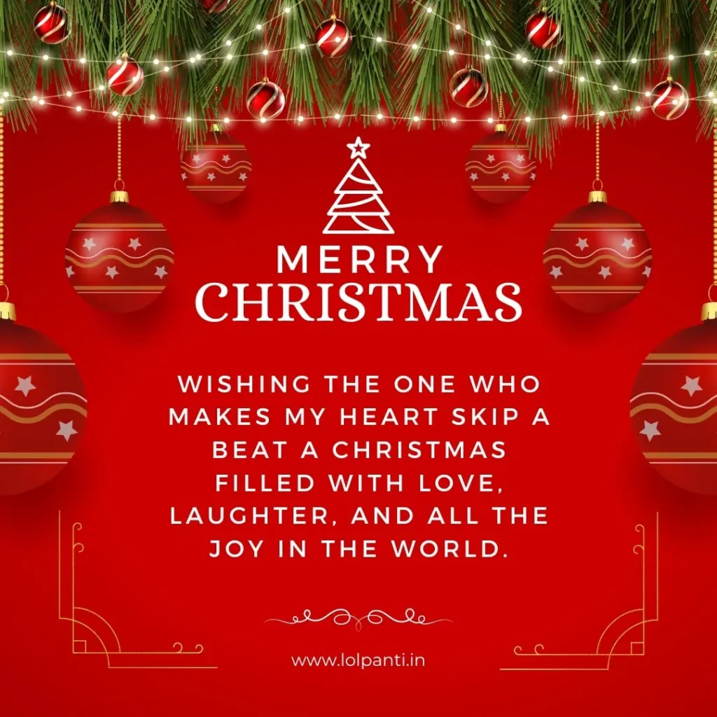 romantic christmas messages for him