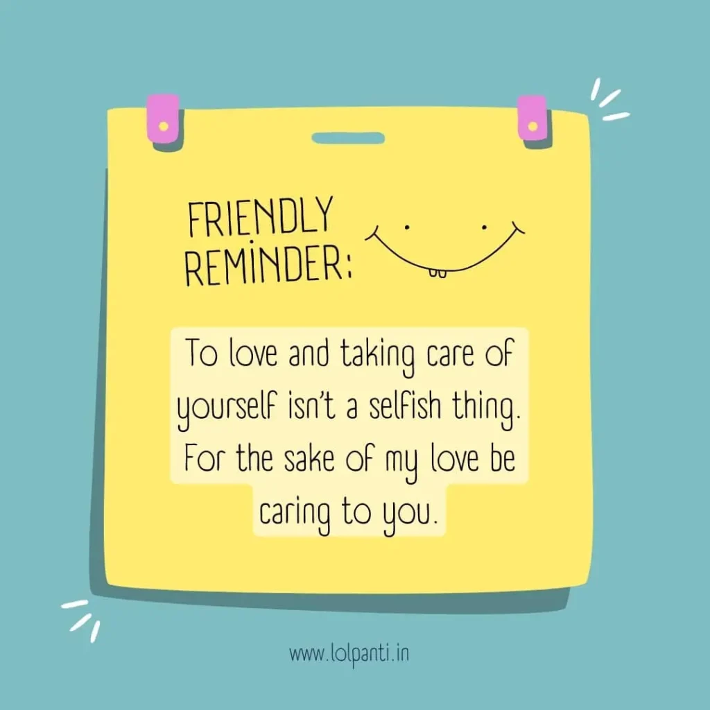 take care of your health message