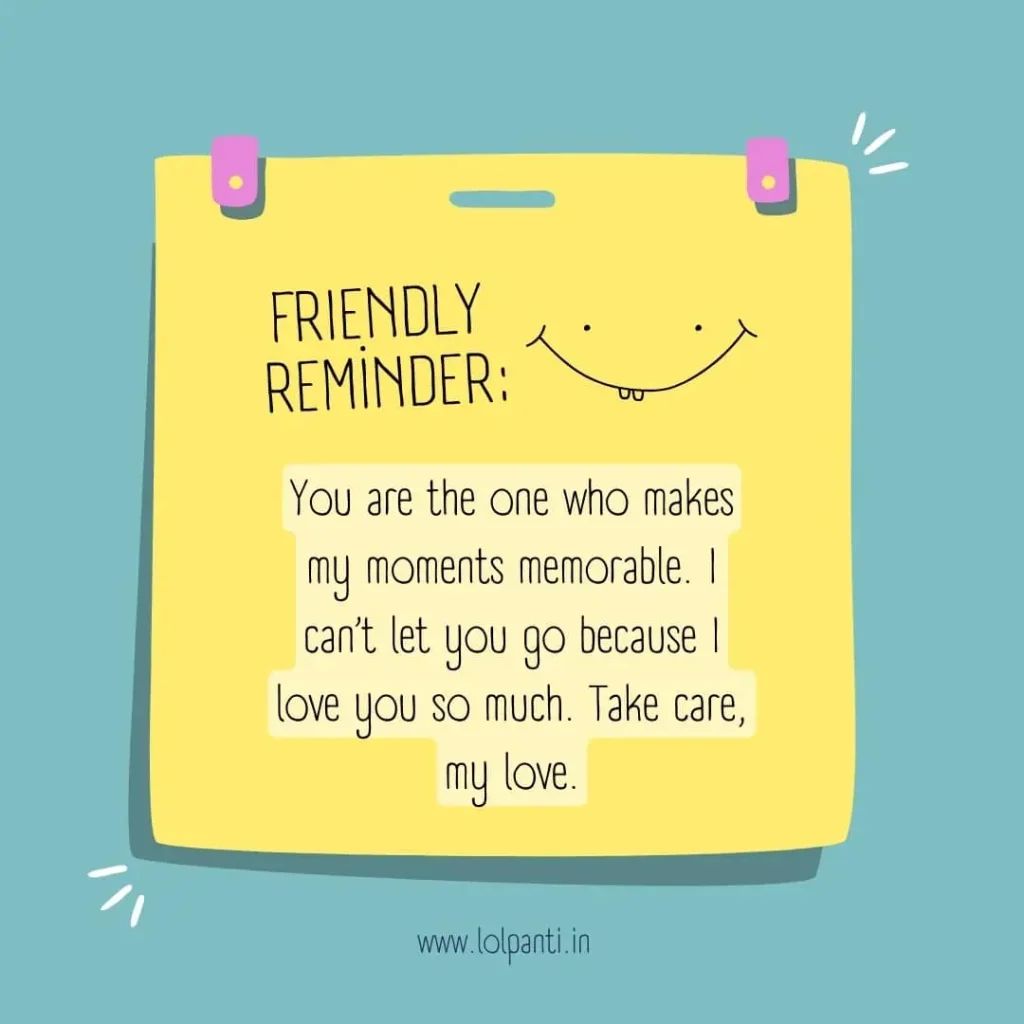 please take good care of yourself message
